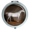 A Grey Horse in a Stable by William Burraud Compact Mirror