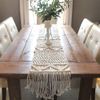 DÉCOCO Macrame Table Runner, Handwoven Boho Wedding Decoration, 100% Cotton, 35cm x 180cm