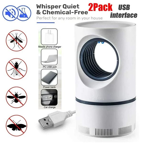 2 pcs Electric mosquito and fly zapper LED Light Trap Pest Control Lamp