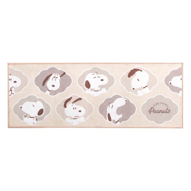 Senko Snoopy 65231 Snoopy Kitchen Mat, Approx. 17.7 x 47.2 inches (45 x 120 cm), Ivory, Character Animal, Snoopy