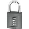 ABUS Combination Lock 158/50 with digit code - Padlock with Zinc Die-Cast Body - Individually Adjustable Numeric Code - Security Level 5 - Dark Grey