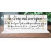 Baptism Gift Personalized Be Strong and Courageous With Name and Baptism Date