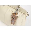 LUMIACTY Bear Key Chain Rhinestone Glitter Bag Charm, red