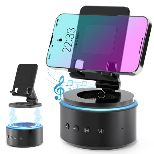 Birthday Christmas for Men Him Gifts, Cell Phone Stand with Wireless Bluetooth Speaker, Men Gifts for Dad Husband Boyfriend, Tech Gadget for Mens Father, Adjustable Detachable Xmas Stocking Stuffers