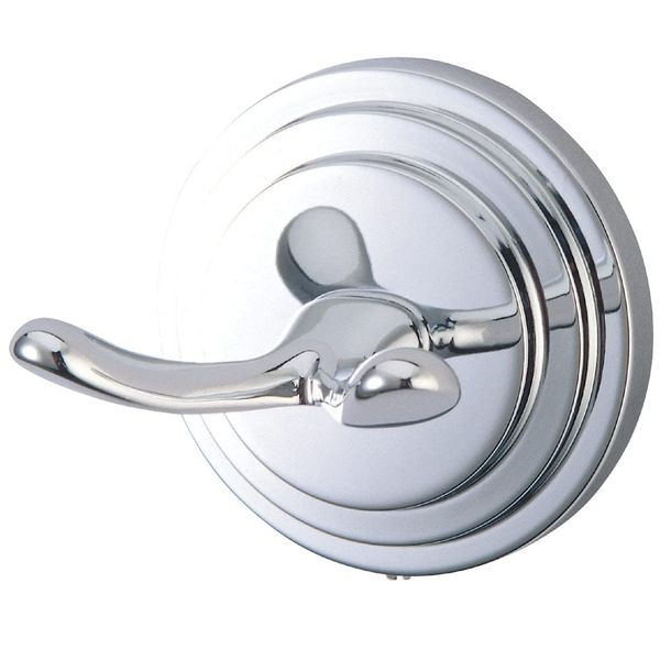 Kingston Brass BA2717C Milano Double Robe Hook, 2-5/8-Inch, Polished Chrome