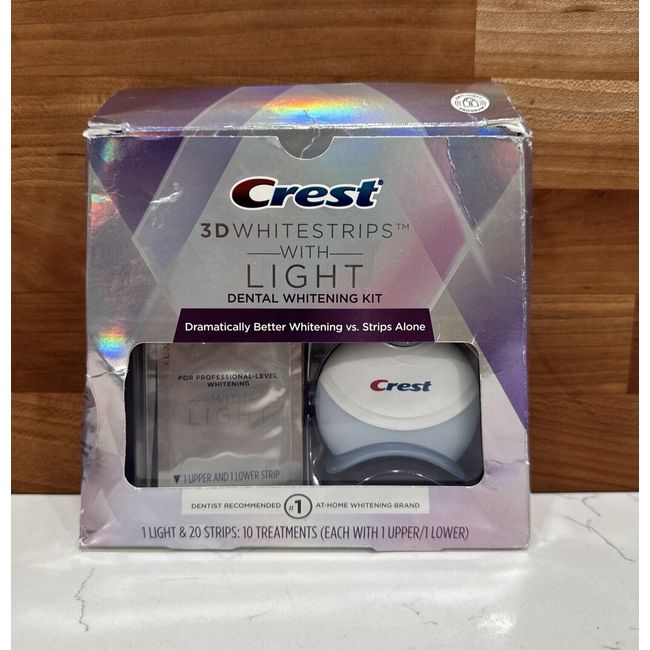 Crest 3D Whitestrips With Light Teeth Whitening Strips *16 STRIPS* Exp 10/24