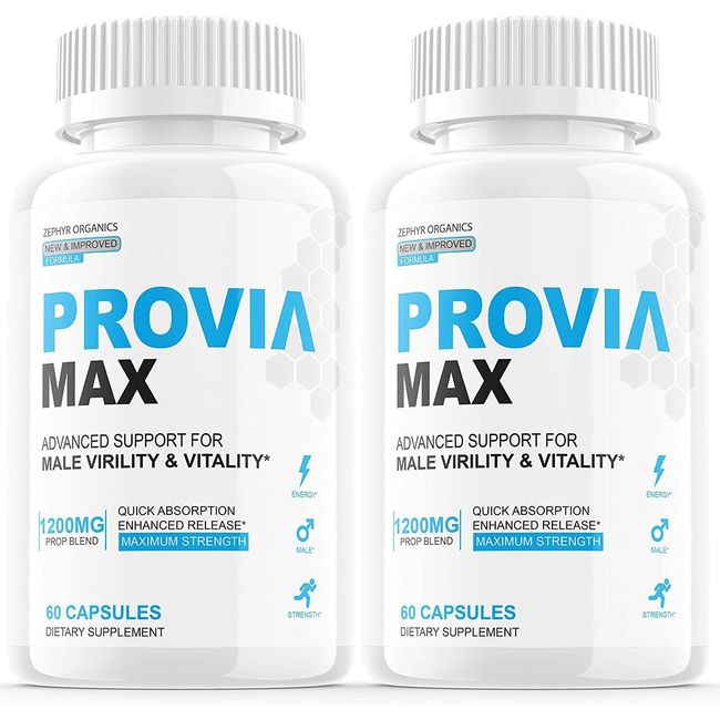 Provia Max no2 for Men Pills Muscle Proviamax 120 Capsules (2 Pack)