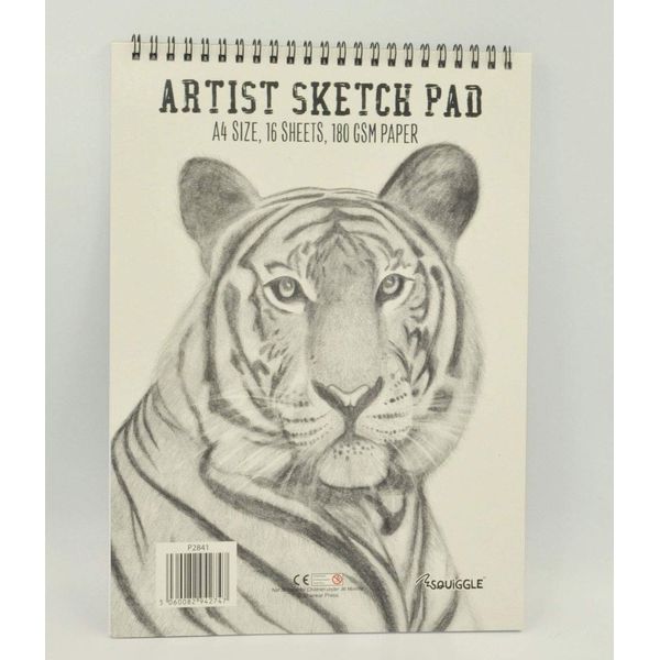 Squiggle A4 Artists Sketch Pad 180gsm