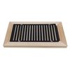 Solid Red Oak Flushmount Floor Register w/ Removable Faceplate Steel Slip Damper