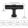 LONTAN 10 Black Cupboard Knobs T-Shaped Black Kitchen Knobs Dresser Drawer Pulls Vintage Wardrobe Bedroom Cabinet Door
