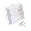 VCELINK Surface Mount Back Box for Network Wallplate Ethernet Faceplate 1 Gang 32mm White