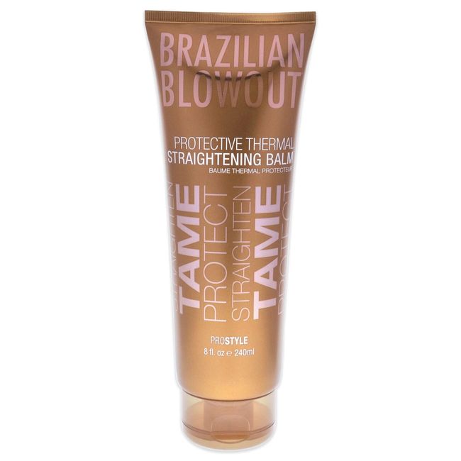 BRAZILIAN BLOWOUT Protective Thermal Straightening Balm, 8 Fl Oz