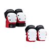 STREET KNEE/ELBOW PAD SET - OPEN BACK - RED BLACK WHITE S