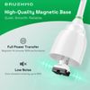 Brushmo e-Series Total Clean Replacement Toothbrush Heads, Compatible with Philips Sonicare Screw-on Electric Toothbrush Handles, 6 Compact Heads, Medium Firm Dupont Bristles, BM716, White
