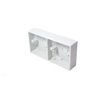 Loops 35mm Deep Dual Plastic Surface Mounted Back Box - 2 Gang Wall Pattress Outlet