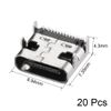 20Pcs PCB USB Connector Type-C 3.1 16Pin Female Jack Fast Charging Socket