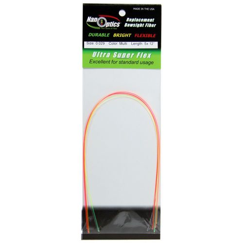 Nanoptics Ultra Super Flex Replacement Bowsight Fiber 12" (Pack of 5) - 0.019" Green