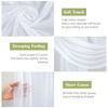 Wedding Arch Drapes - 1 Panel 28" x 19Ft Sheer White Backdrop for Ceremony Party Decor