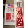 Boss POWER V BLADE Snow Plow Decal Replacement 9pc Kit Blade Warning (BKpwrV)