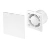 100mm Pull Cord Extractor Fan White ABS Front Panel TRAX Wall Ceiling Ventilation