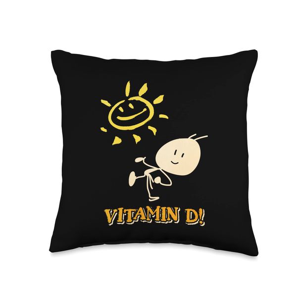 Vitamin D Sun Deficiency Throw Pillow