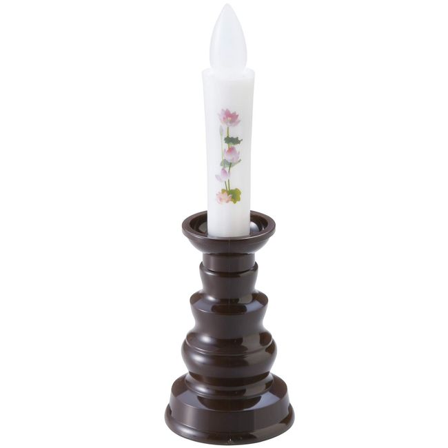 Asahi Denki Kasei ARO-4210N Safe Picture Candle with Candelabra (Small), Made in Japan