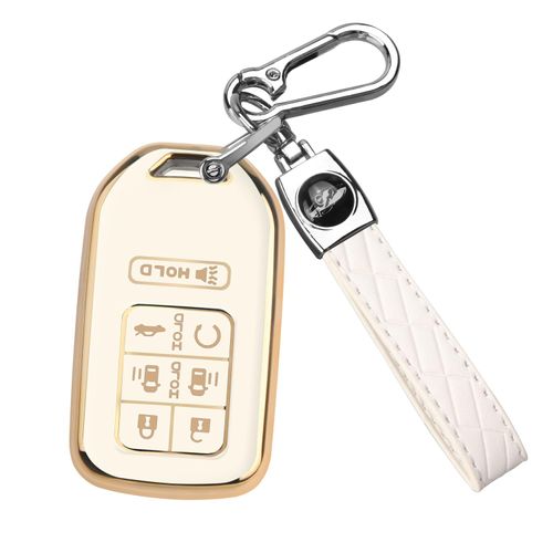 QBUC for Honda Odyssey 7 Button Key Fob Cover Case with Keychain for 2018-2024 Elite Touring EXL Sport EX Case Shell