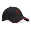 Red Arrows™ Embroidered Diamond 9 Contrast Baseball Cap (Black/Red, Adults)