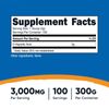 D-Aspartic Acid (DAA) by Nutricost 300G (Unflavored) - 100 Servings