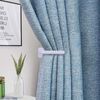 INCREWAY 8Pcs Decorative Wall Mounted Drapery Tiebacks, Self Adhesive Curtain Hooks, L Shaped, White