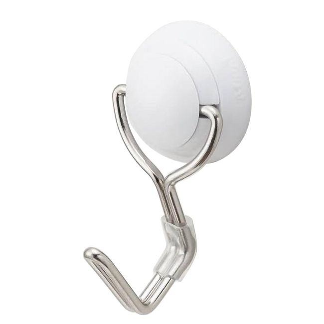 MagX Super Strong Magnetic Hook, Zero Slide SS, Maximum Load Capacity 6.6 lbs (3 kg), White