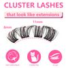 Cluster Lashes False Eyelashes Individual D Curl Russian Strip Lashes Fluffy Wispy DIY Eyelash Extension Natural Look Reusable lashes Handmade Thick Soft Dramatic Fake Eyelashes 10 Pairs (DD05-16)