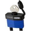 Draper 62952 U Bar Extra Long Shackle Lock with 2 Keys , Blue