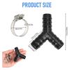 YUGHKBN 2PCS Washing Machine Drain Hose Y-Type Reducer Plastic Connector for Split Pipe Connection Three-Way Adapter
