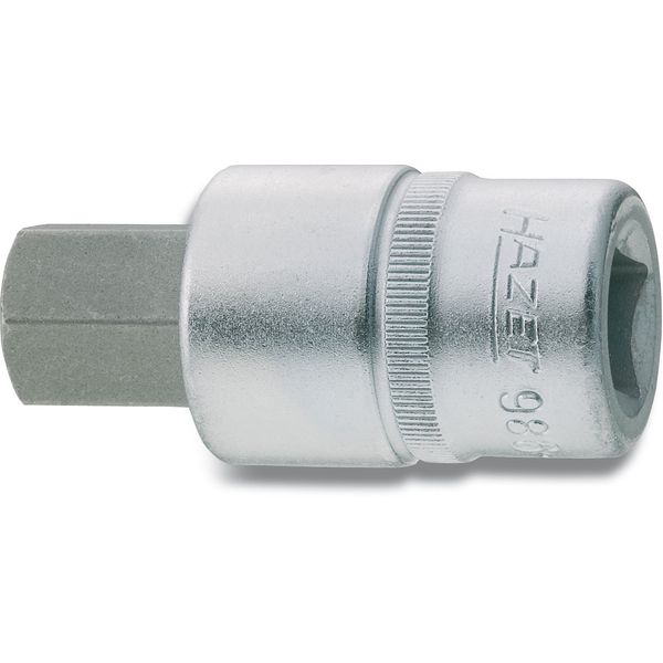 Hazet 1/2-Inch 6 x 52 mm Hexagon Screwdriver Socket - Silver