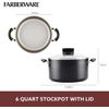 Smart Control Nonstick Stock Pot/Stockpot with Lid, 6 Quart, Black