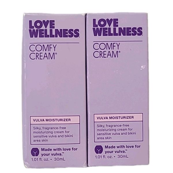 ( LOT OF 2 ) LOVE WELLNESS : Vulva Moisturizer •  COMFY CREAM Daily  30mL Each