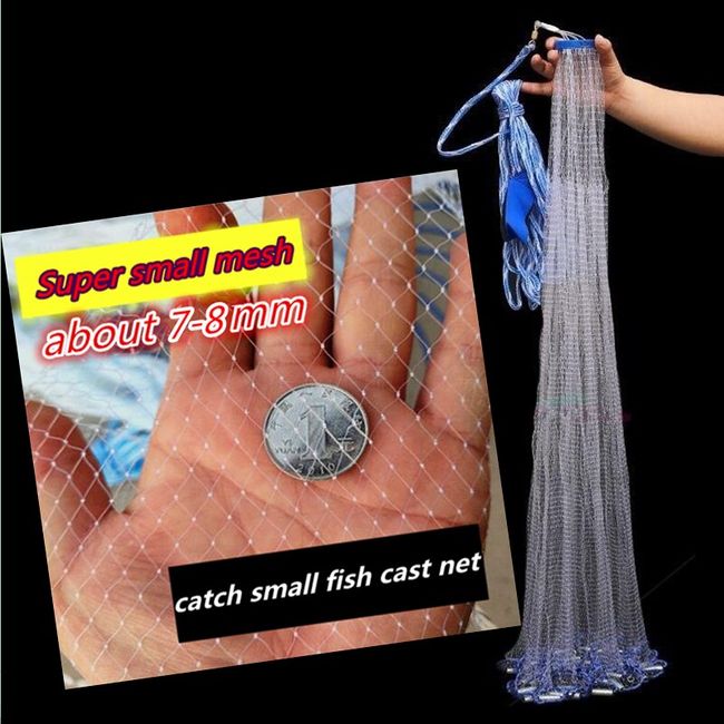 Hand Cast Fishing Net With Large Flying Disc High Strength Throw Net For  Fishing