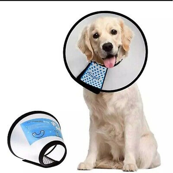 Dog Cone Collar Adjustable After Surgery, Comfortable Pet Recovery Collar Size-L