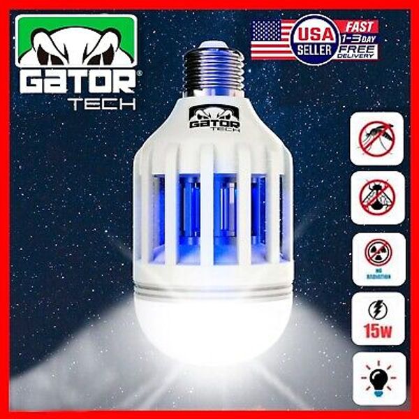 Insect Bug Mosquito Zapper Light Bulb Fly Trap Killer Indoor Outdoor UV Led Lamp