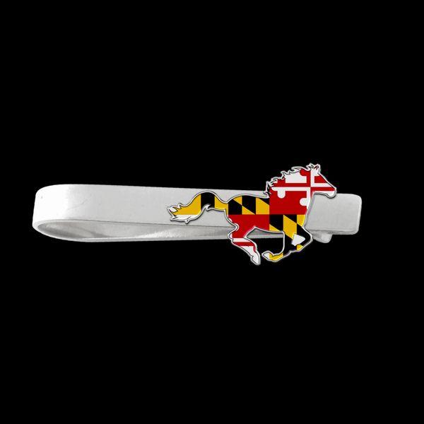 Maryland Flag Horse / Enamel Tie Clip - Maryland Flag