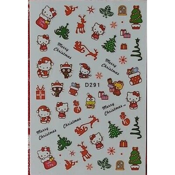 Hello Kitty Christmas nail art stickers