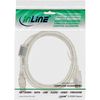 USB 2.0 Verlängerung, InLine®, St/Bu Typ A, transparent, mit Ferritkern, 0,5m
