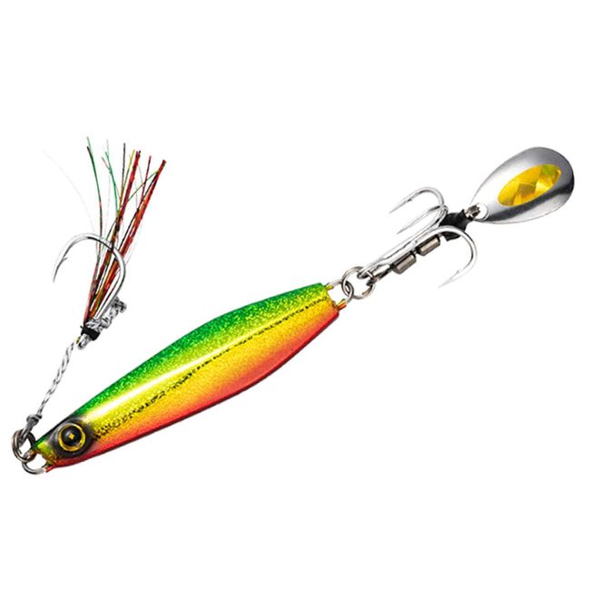 Hayabusa FS417 Jack Eye Makimaki Metal Jig, 1.4 oz. (40 g), #4 UV Red-Green-Gold