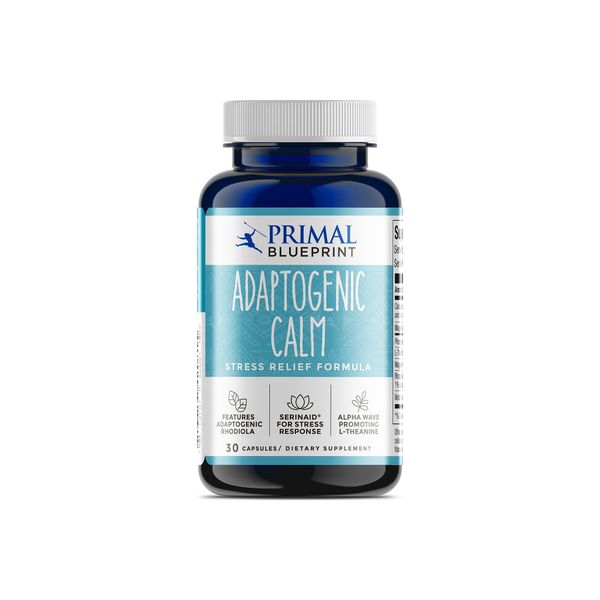 Primal Blueprint Adaptogenic Calm, Plant-Based Adaptogen Dietary Supplement, 30 Count