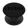 Chess Set, King, Queen, Black Hidden Design Silhouette PopSockets Swappable PopGrip