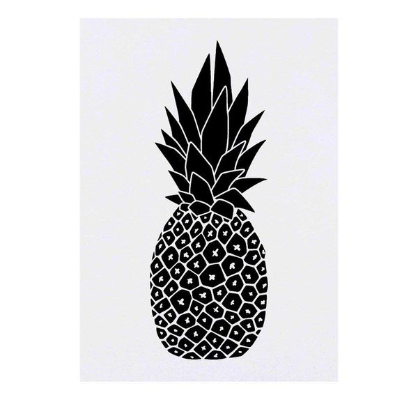 Large 'Silhouetted Pineapple' Temporary Tattoo (TO00028077)