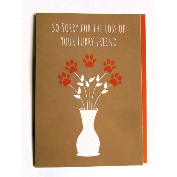 Pet Sympathy Card, "So sorry for the..." Loss of Dog, Cat, Ferret, Any Pet 2B