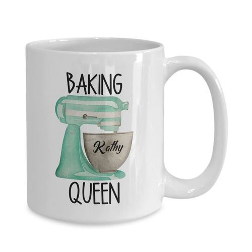 Custom Baking Queen Mug, Baking Gift Ideas For Women, Mothers Day Mom Baking Gifts, Gift For Baker Birthday, Pastry Chef Graduation Gift