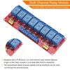 sourcing map DC 12V 8 Channel Relay Module High or Low Level Trigger for Electronics Industrial Home Automation